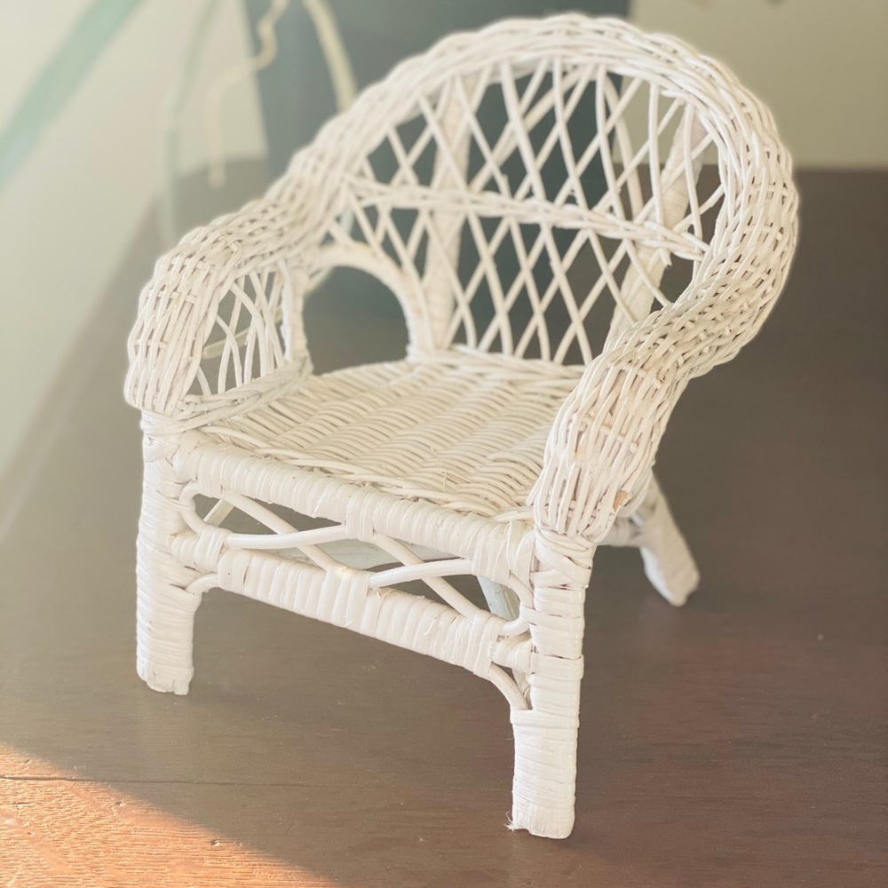 Vintage wicker plant chair